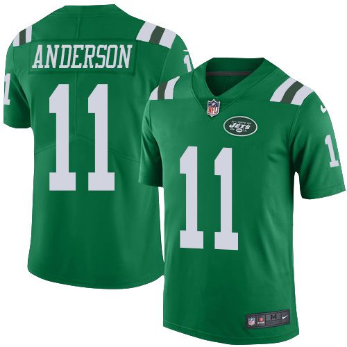 Men New York Jets #11 Robby Anderson Nike Green Limited Team Color NFL Jerseys->new york jets->NFL Jersey